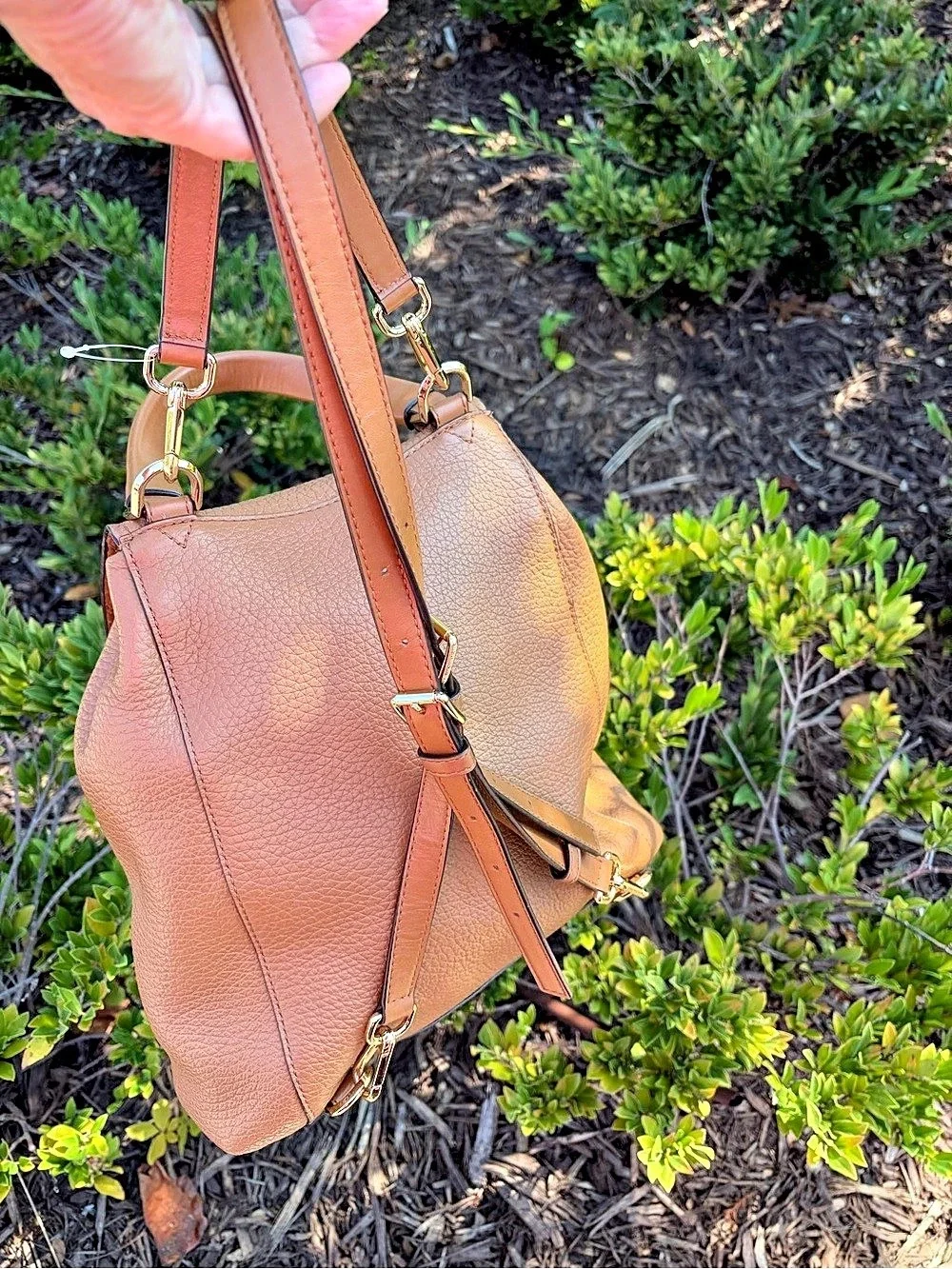 Michael Kors Leather Flap Backpack Brown